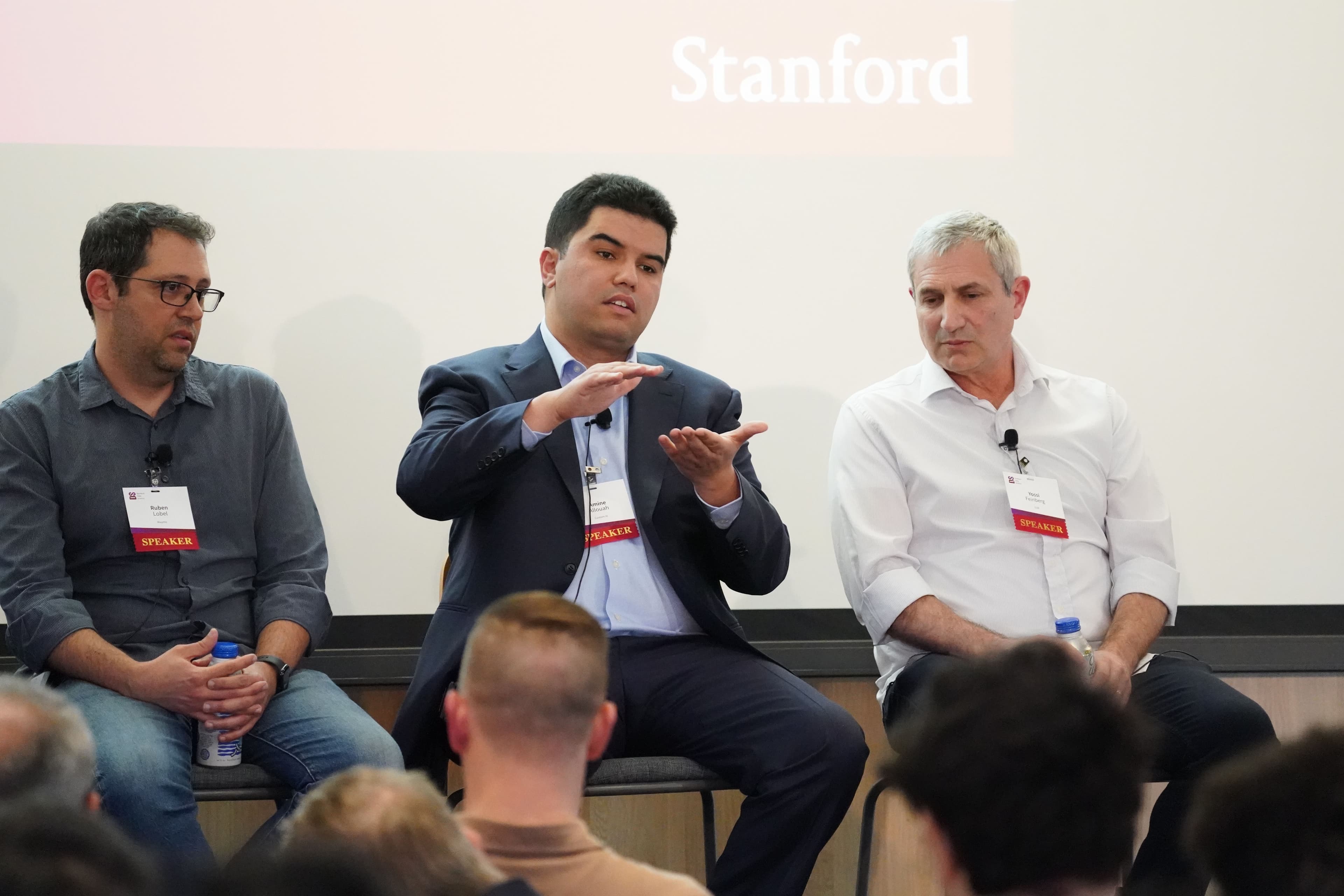 Amine Allouah speaking at the Market Design in the Age of AI conference at Stanford