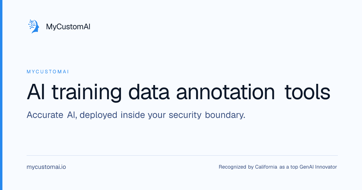 AI training data annotation tools — MyCustomAI