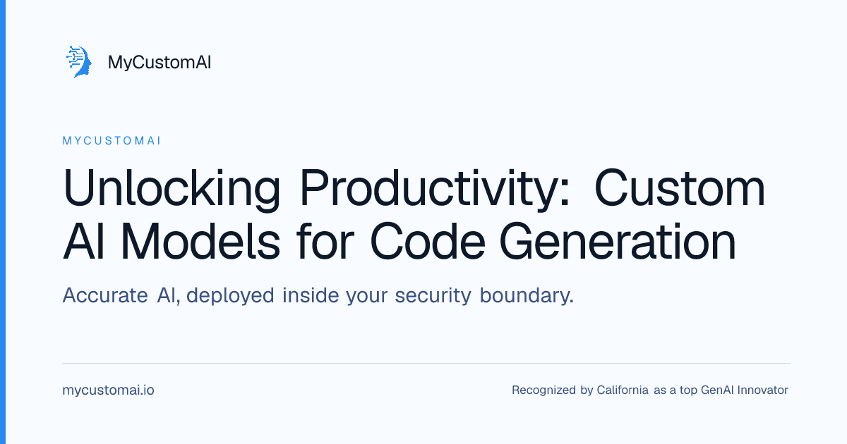 Unlocking Productivity: Custom AI Models for Code Generation — MyCustomAI